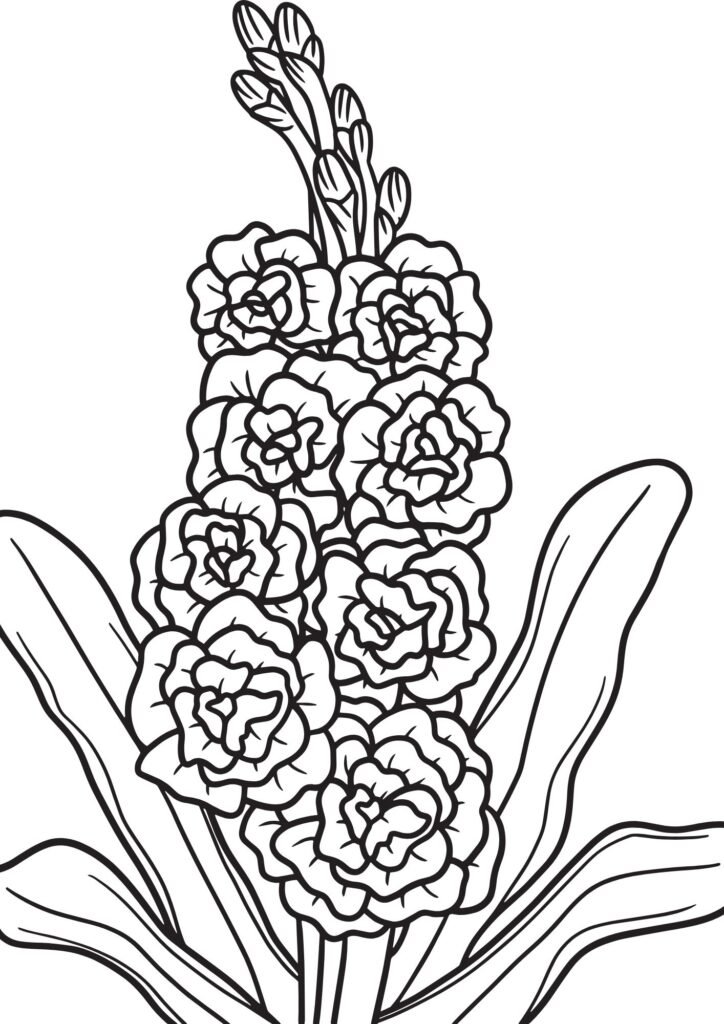 flower coloring sheet