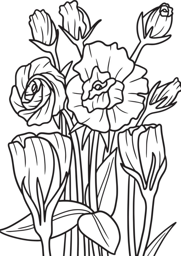 flower drawings easy