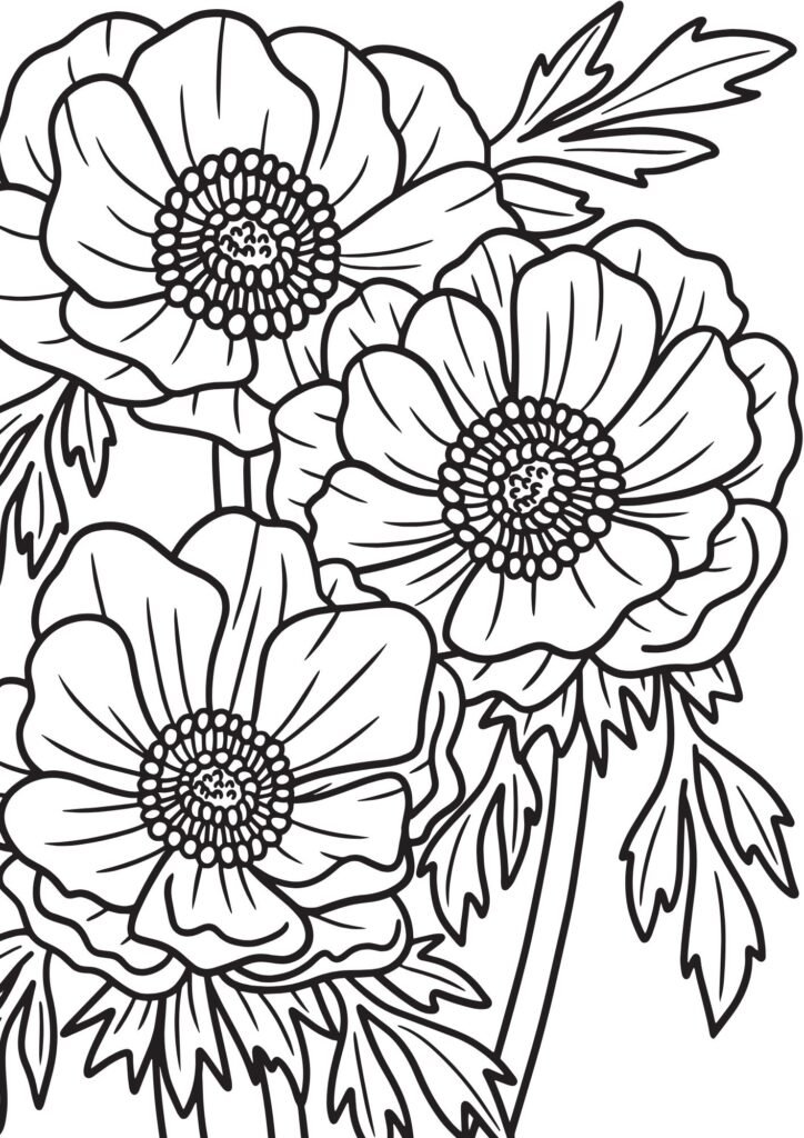 flowers coloring pages