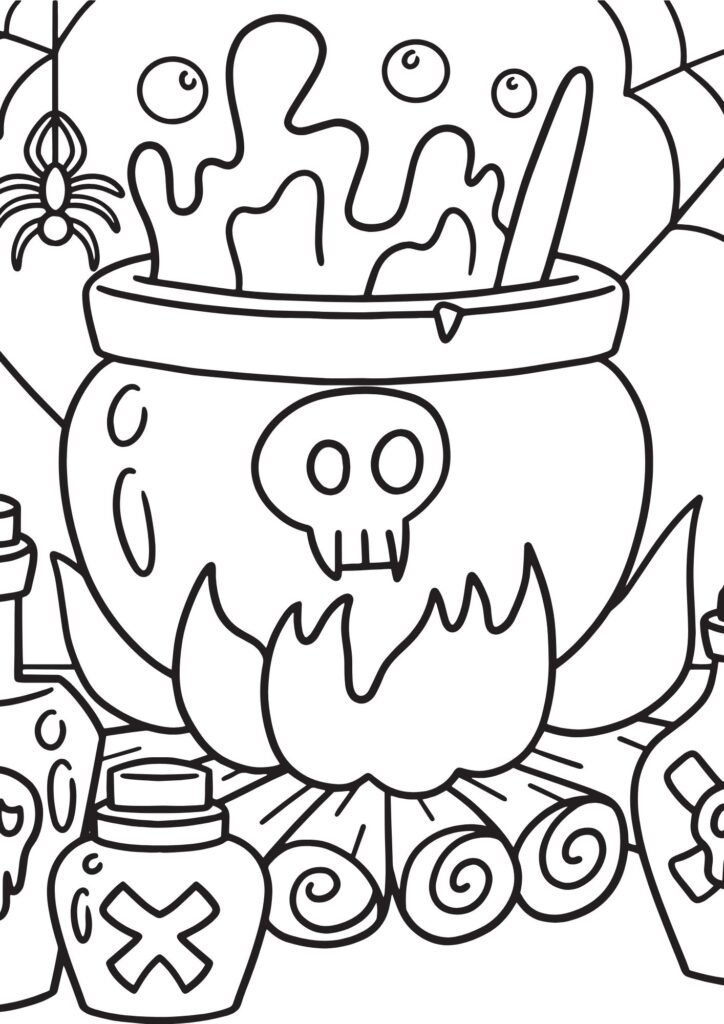 free printable fall and halloween coloring pages