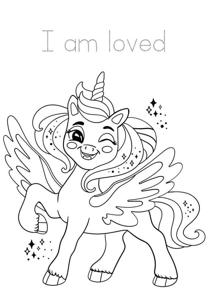 happy birthday unicorn coloring pages printable