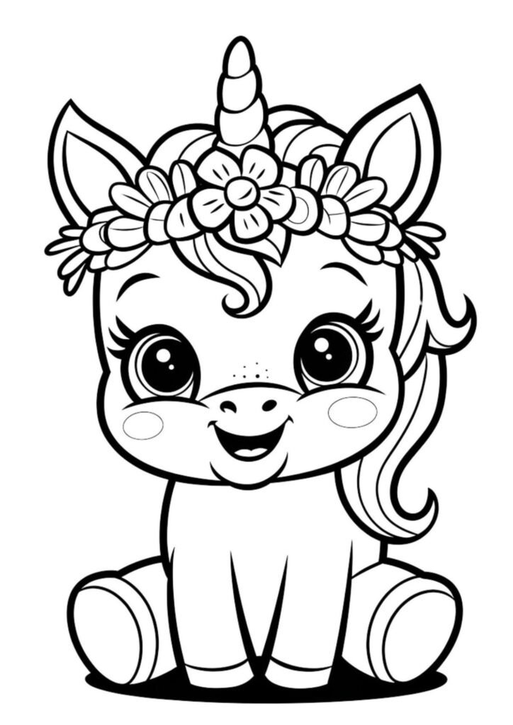cute unicorn coloring pages