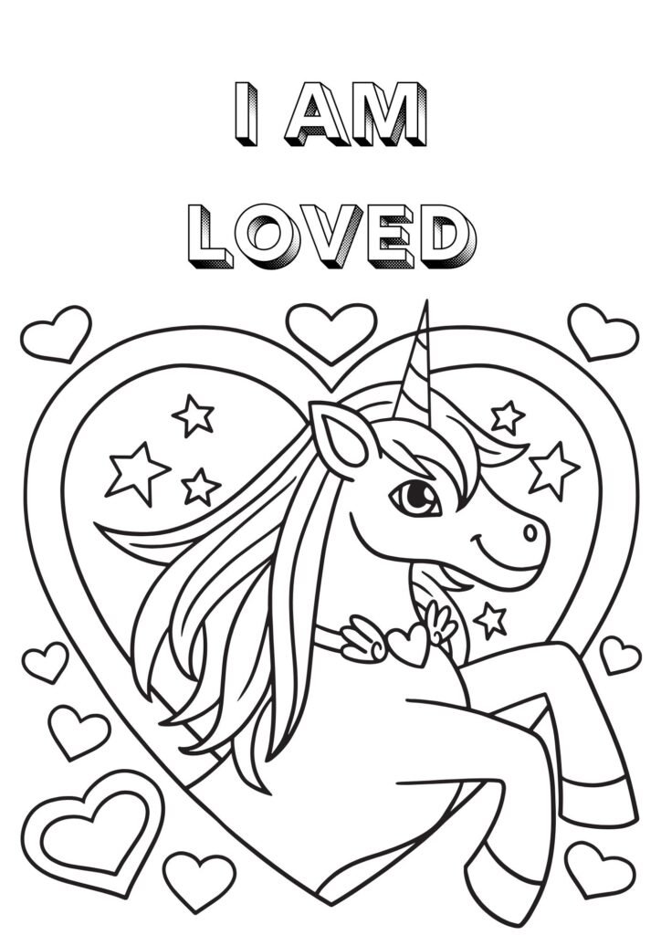 kids unicorn coloring pages printable