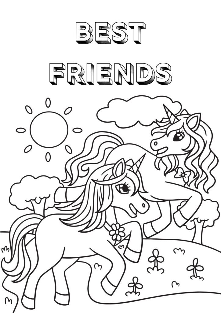 kids unicorn coloring pages printables