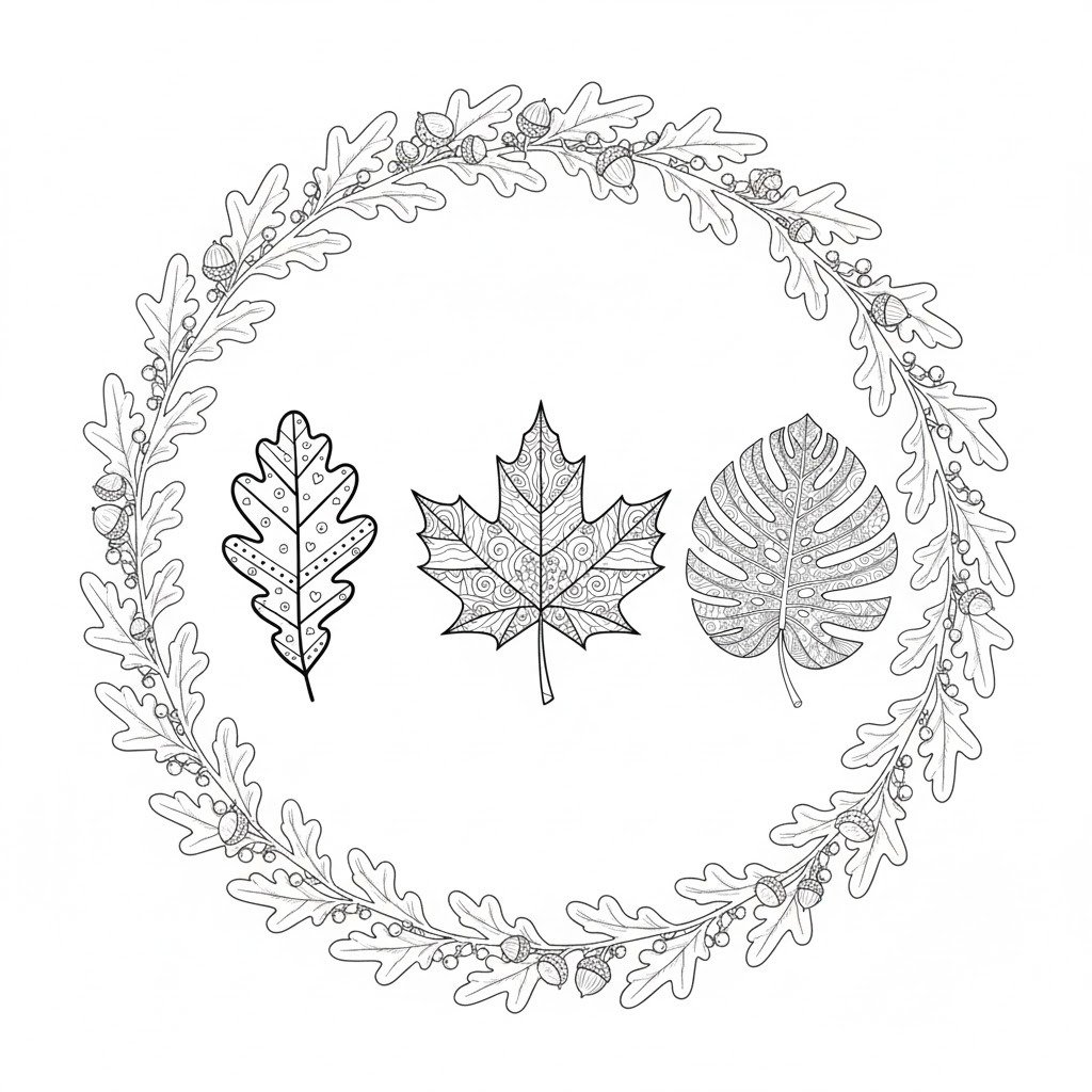 leaf template autumn