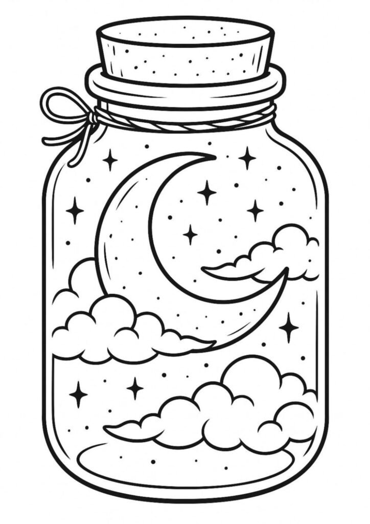 Finished Cute Coloring Pages in Frames