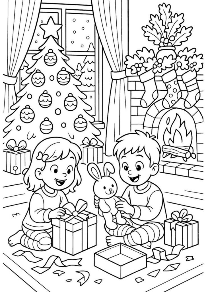 christmas coloring pages free