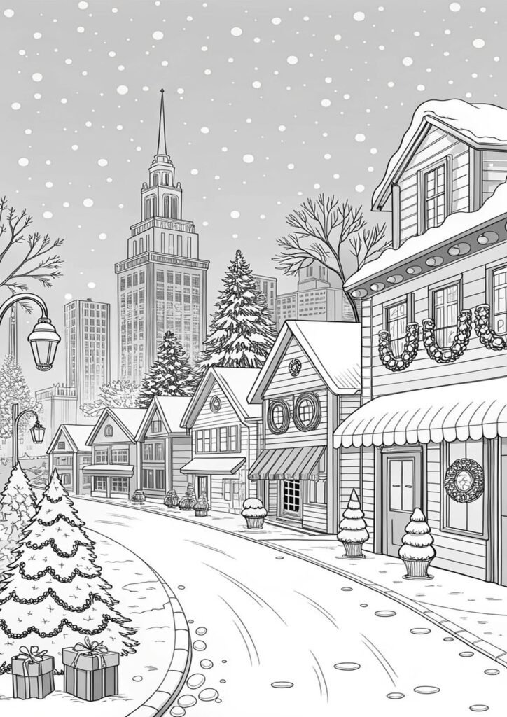 cute christmas coloring pages