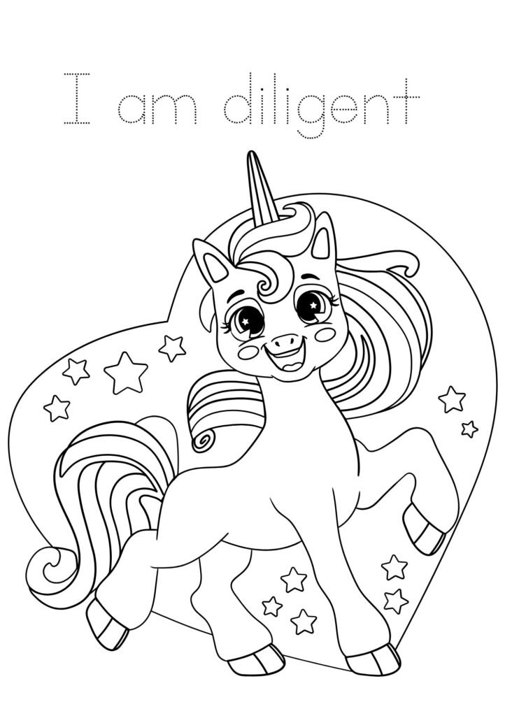 printable cute unicorn coloring pages for adults