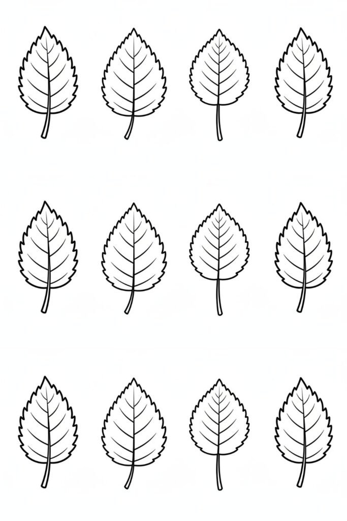 Fall leaf templates printable for autumn crafts and coloring