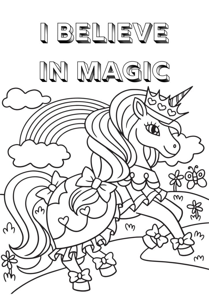 printable unicorn coloring pages pdf