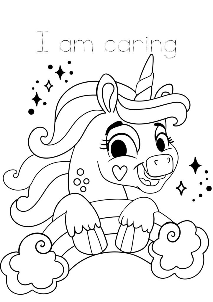 unicorn academy coloring pages free printable