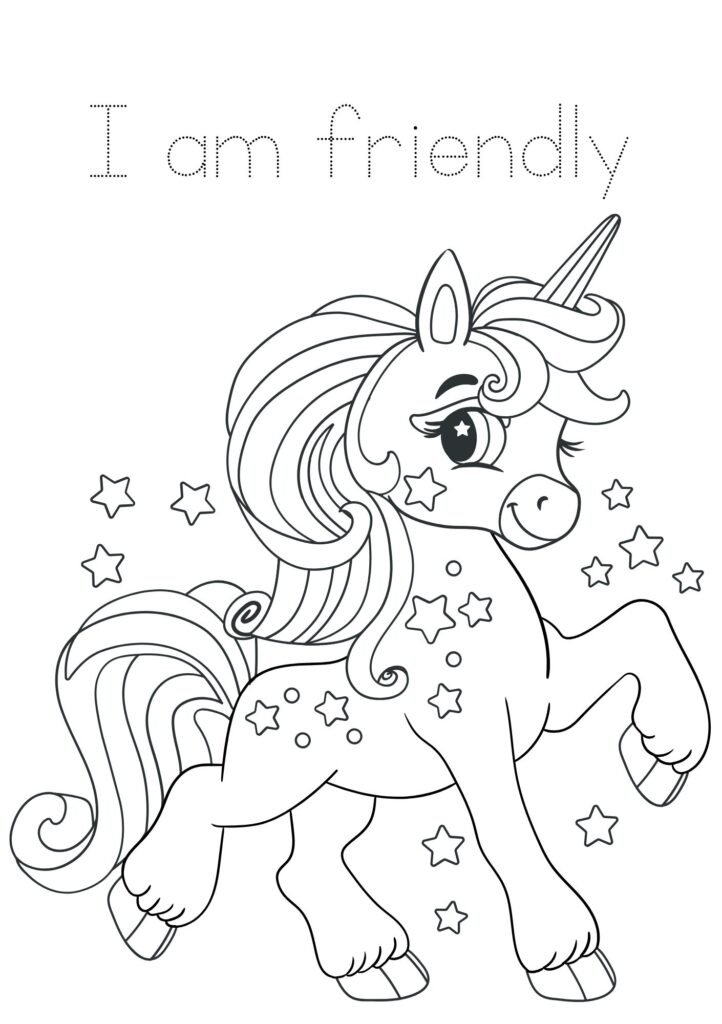 unicorn academy coloring pages printable