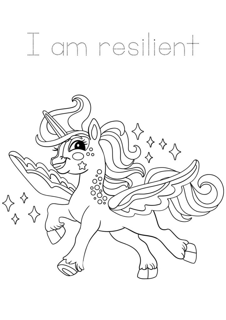 unicorn academy coloring pages printable free