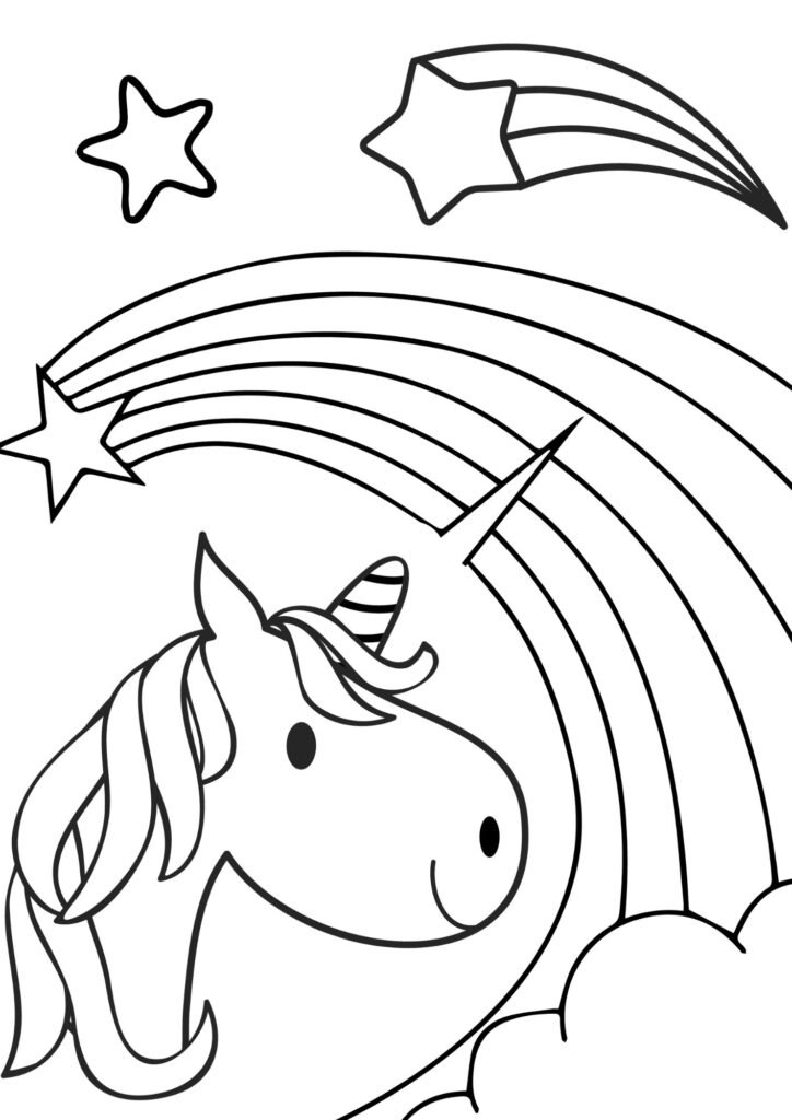 unicorn boba coloring pages printable