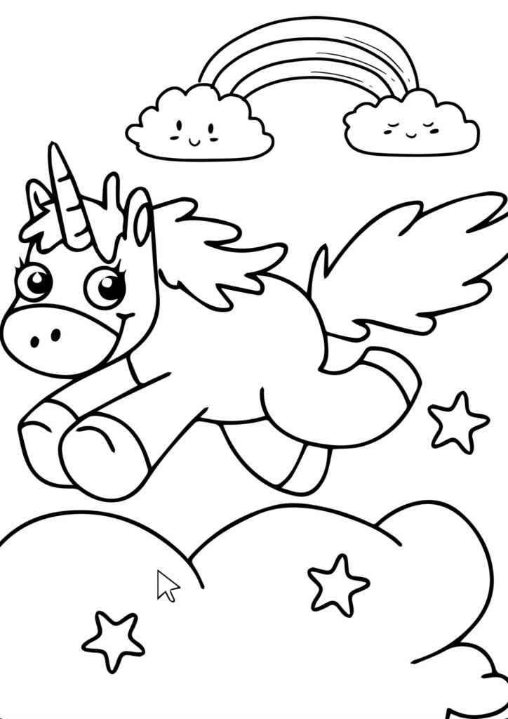 unicorn bunny coloring pages printable