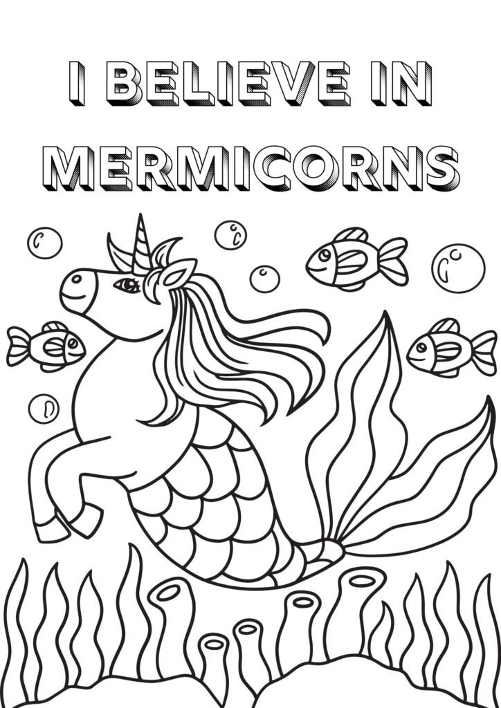 unicorn coloring sheet
