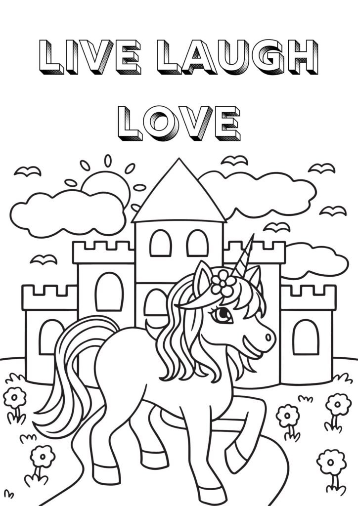 unicorn pictures to color