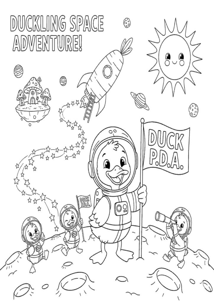 Duckling Coloring pages