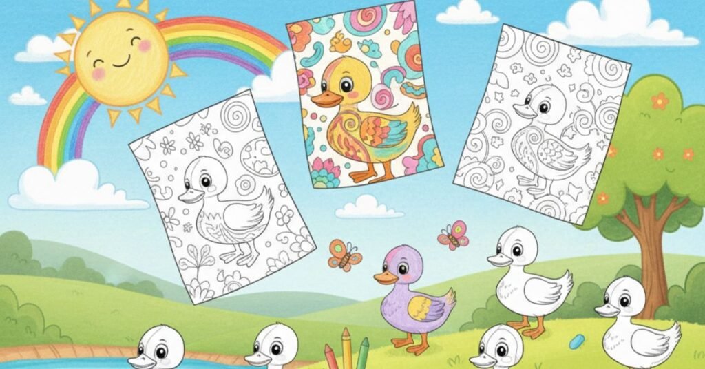 Duckling Pictures to Color