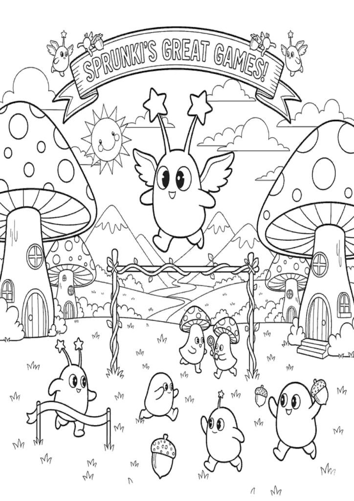 Fun Sprunki coloring pages
