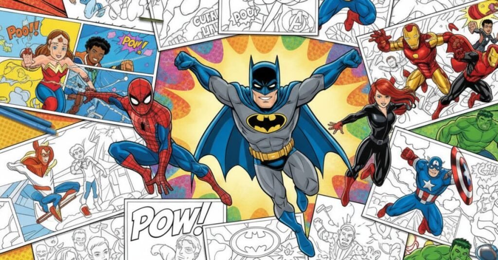 Superhero Printables to Color
