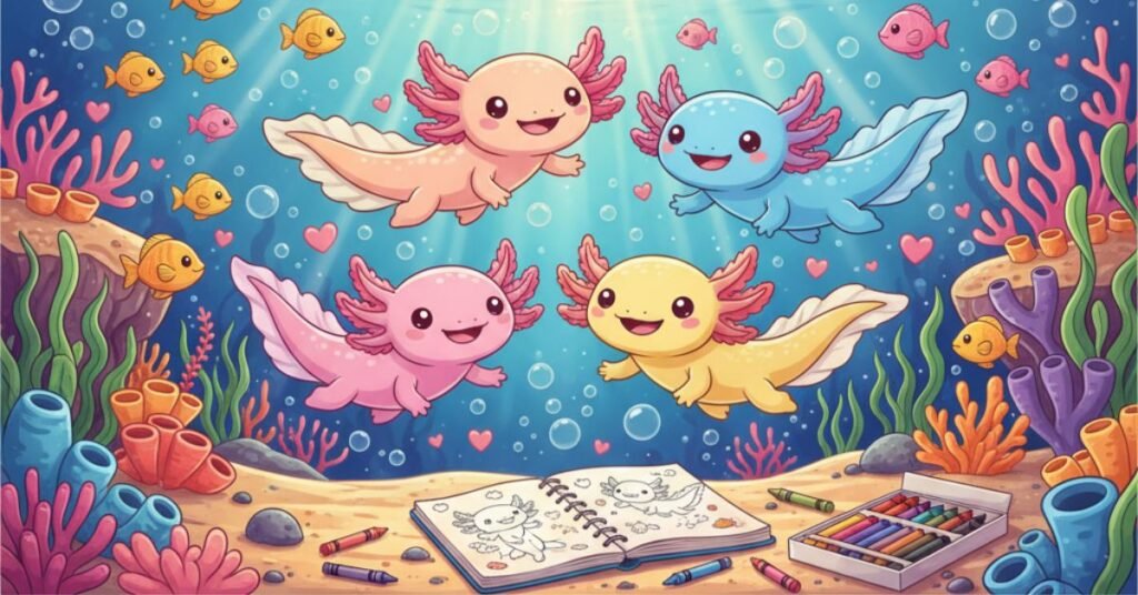 axolotl coloring page