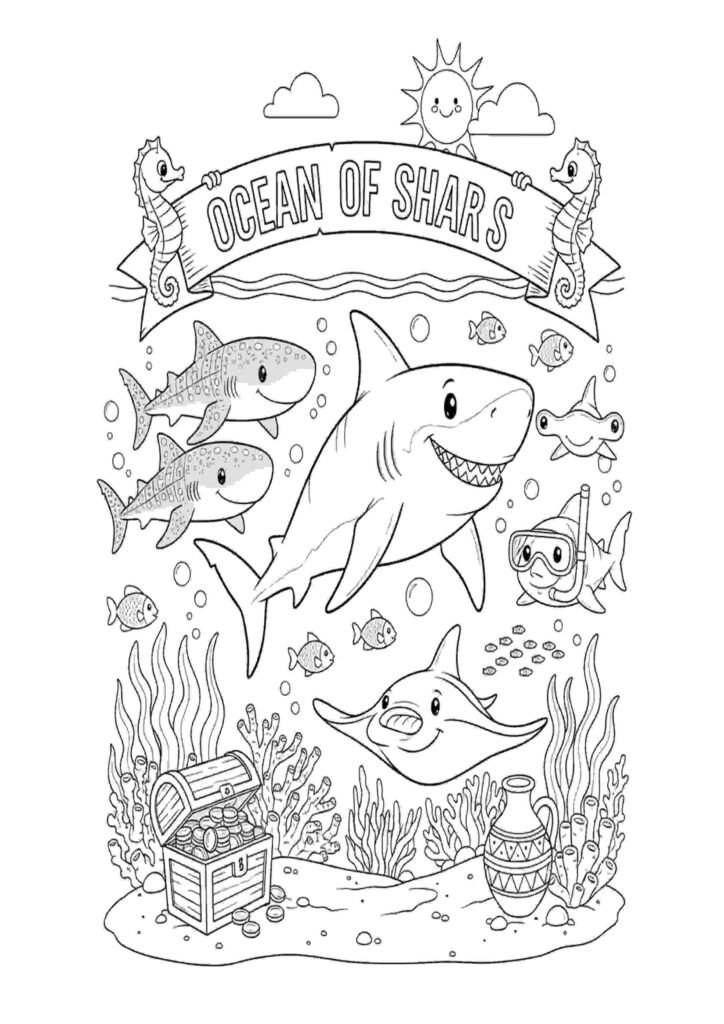 baby shark coloring pages