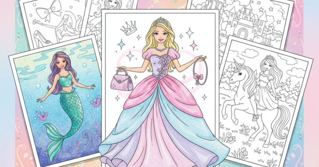 barbie coloring pages printable
