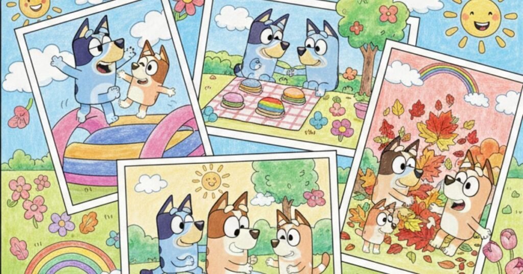 bluey coloring pages
