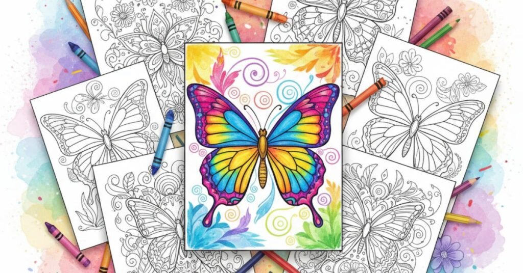 butterfly coloring pages