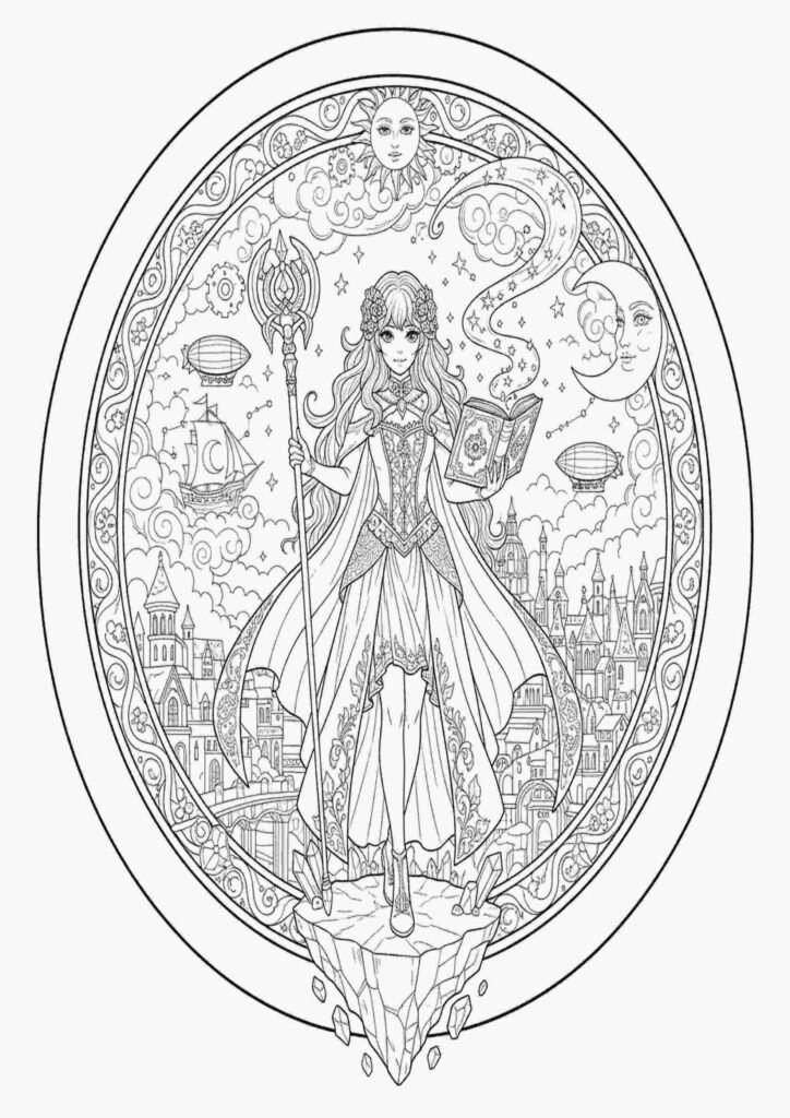 cute anime girl coloring pages printable