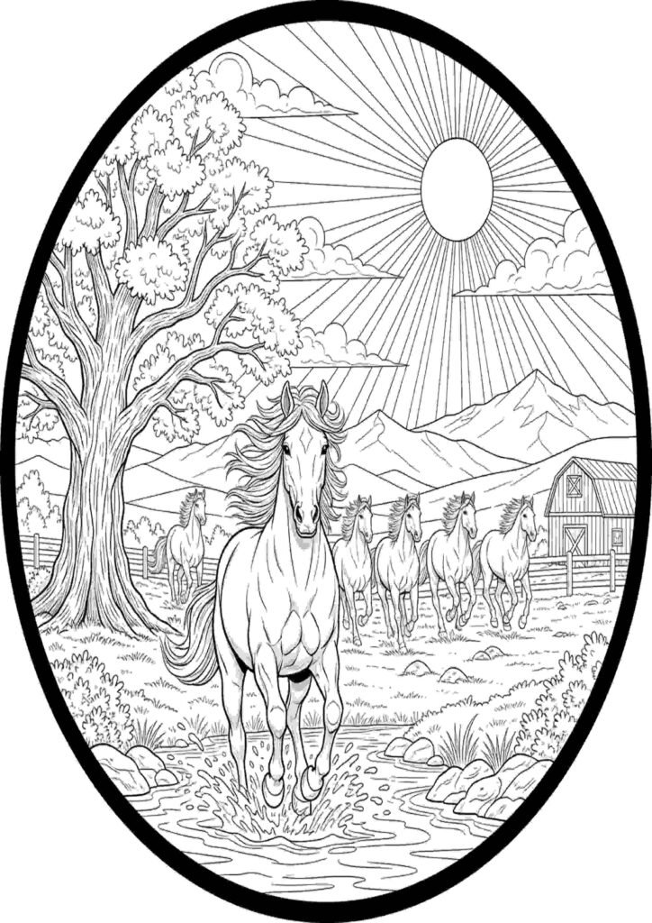 cute horse coloring pages