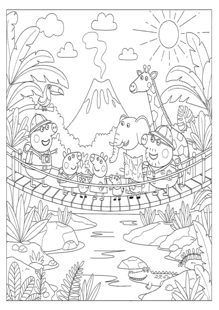 cute peppa pig coloring pages