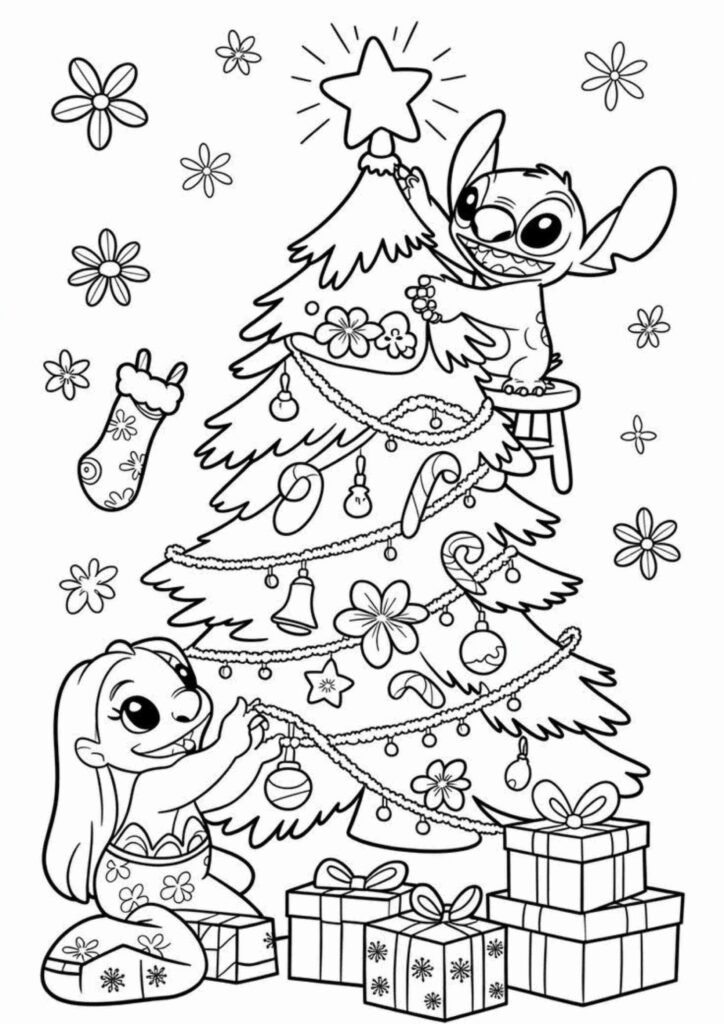 Easy Stitch coloring page for toddlers and preschoolers