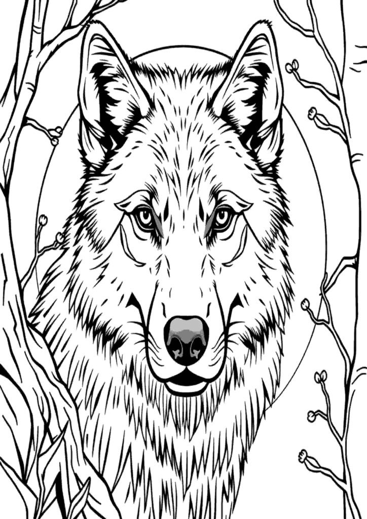 cute wolf coloring pages