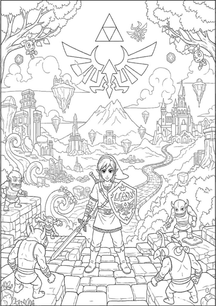 cute zelda coloring pages