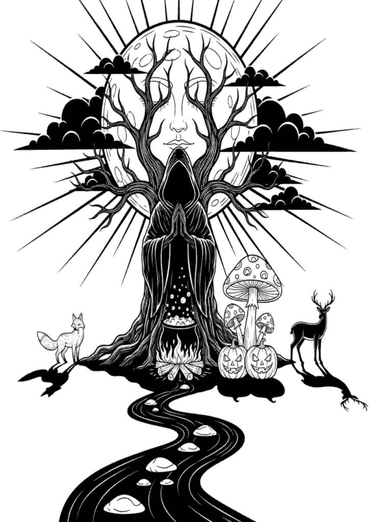 dark shadow coloring pages