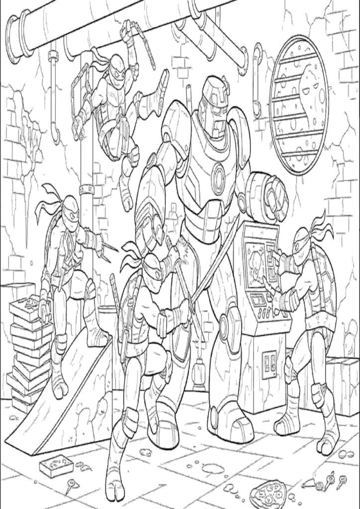 download ninja turtles coloring pages