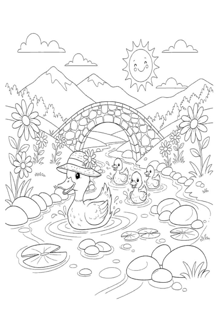 free Duckling Pictures to Color