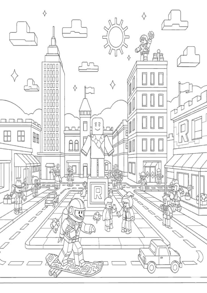 free Roblox Coloring Pages