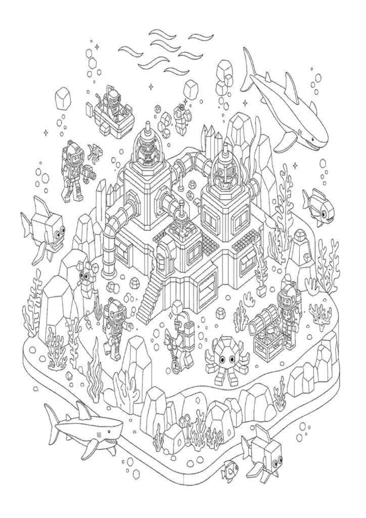 free Roblox Coloring Pages to download
