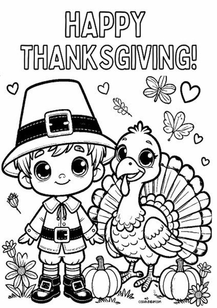 free Thanksgiving turkey coloring ideas