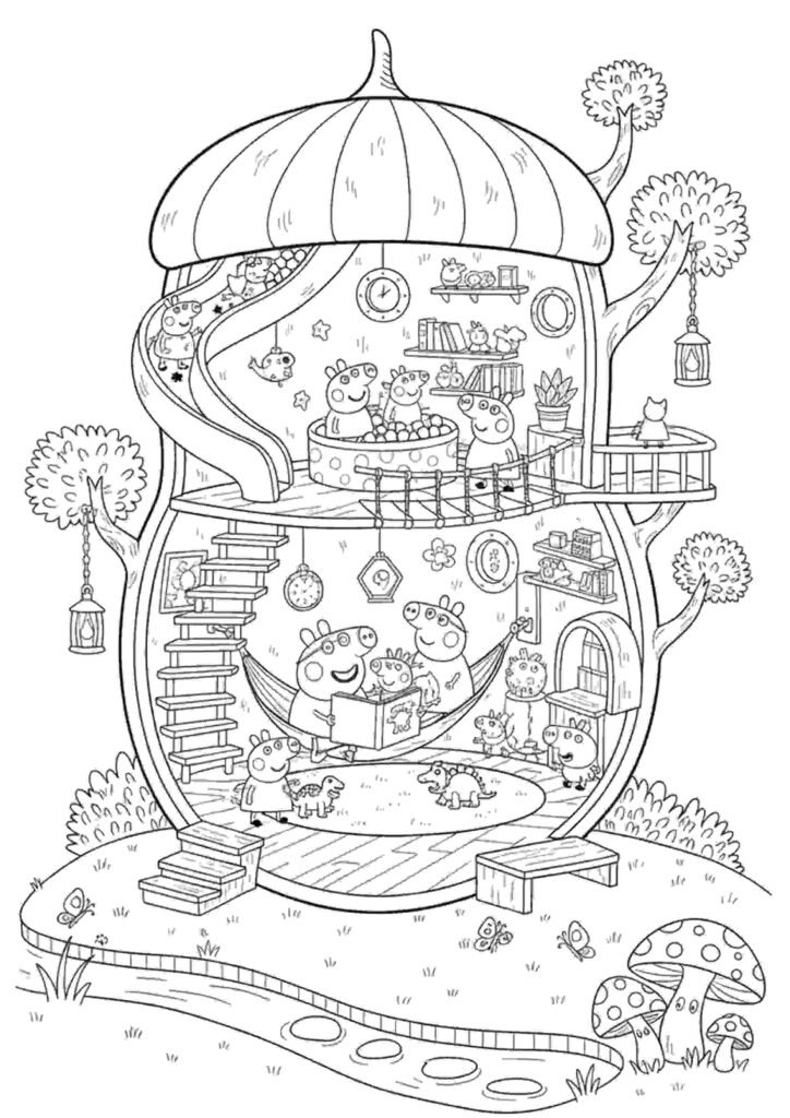 free peppa pig coloring pages for kids