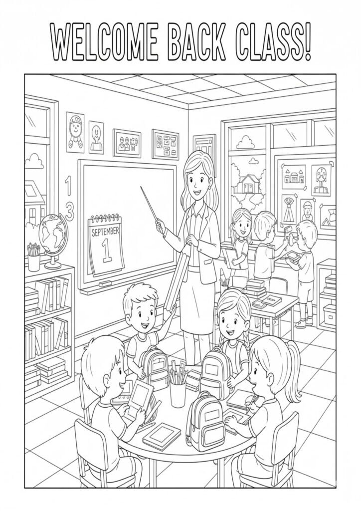 free printable back to school coloring pages