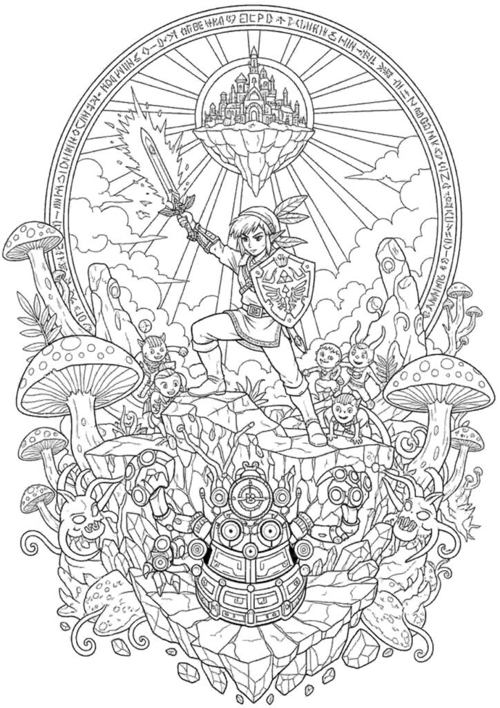 free zelda coloring pages