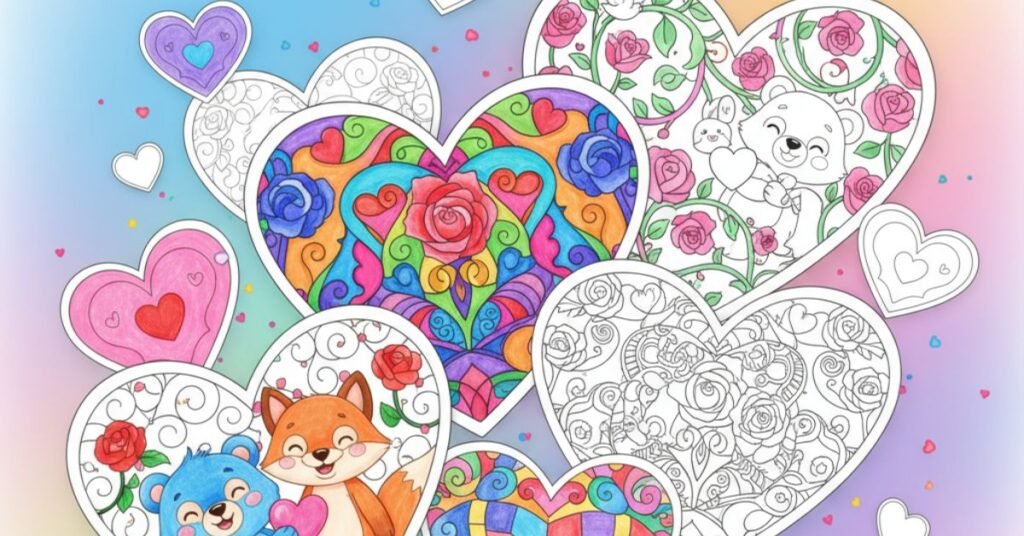 heart coloring pages