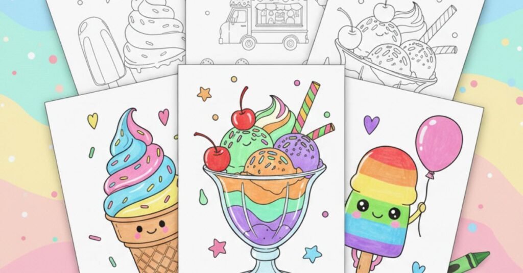 ice cream coloring pages