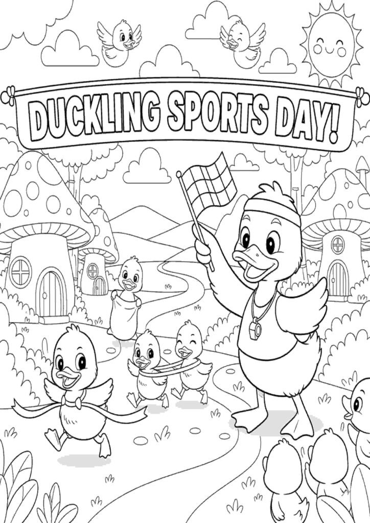 kids Duckling Pictures to Color