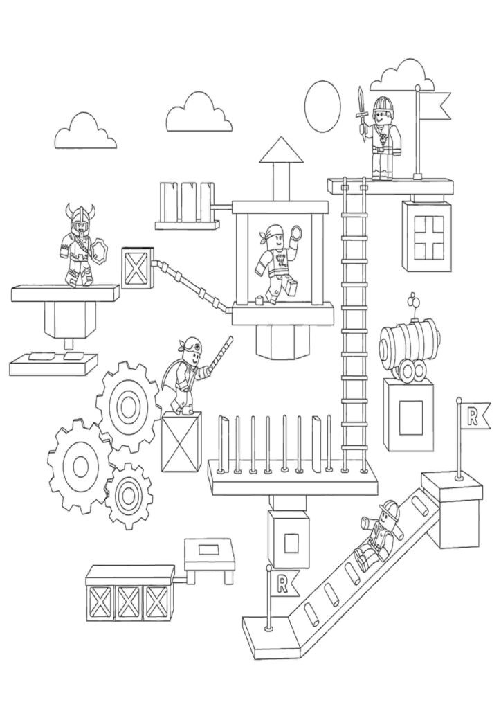 kids Roblox Coloring Pages
